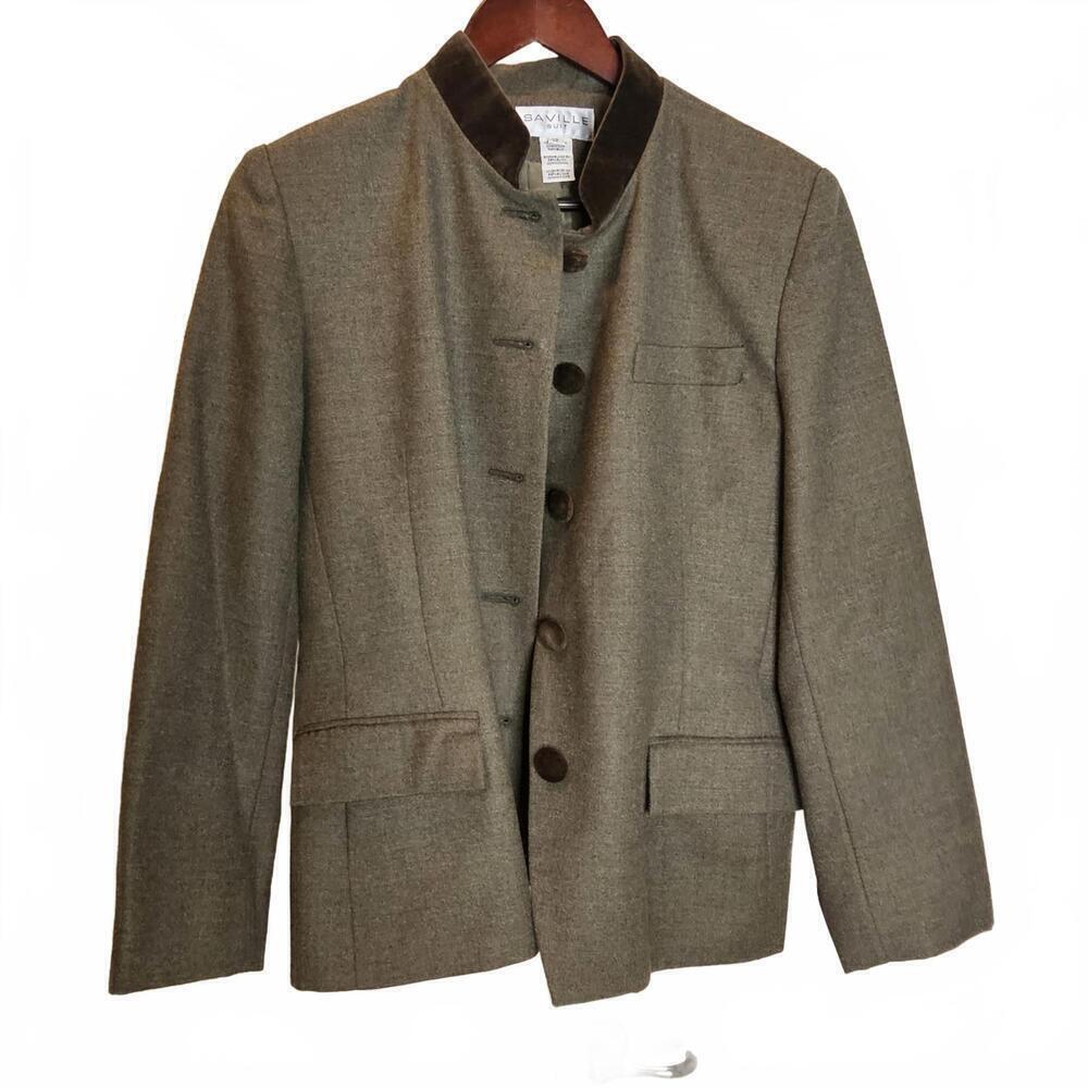 Saville Women's Gray Suit Jacket - Vintage Style